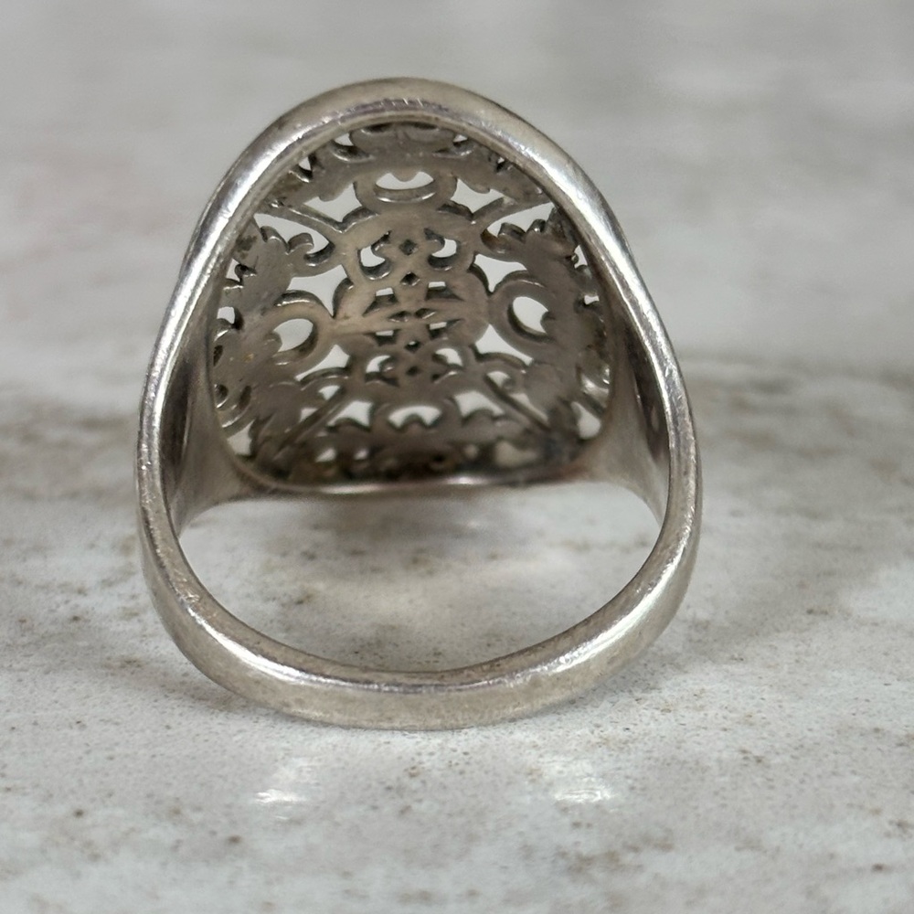 Sterling Silver Filigree Ring View 5